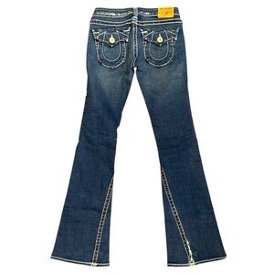 Y2K ▶️ TRUE RELIGION ◀️ “Joey Big T”  Low Rise Flare Jeans, Size 27 Vintage